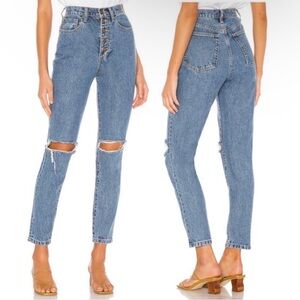 Weworewhat High Rise Vintage Straight Jeans The Danielle Button Fly- 29